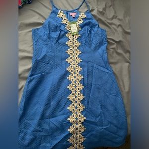 NWT Lilly Pulitzer pearl shift lapis blue sz 14